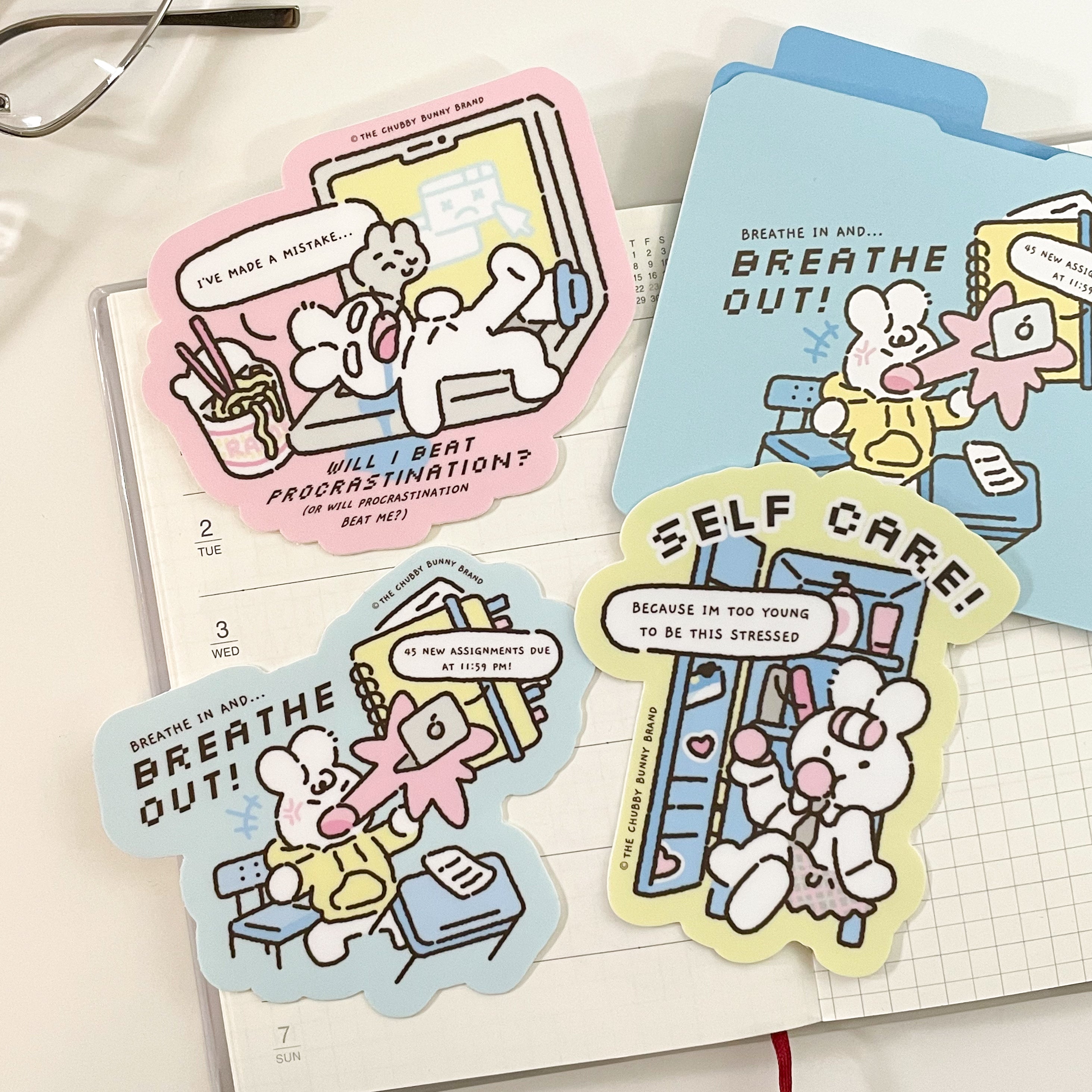 School Essentials Self Care Bundle Deal - Vinyl Stickers