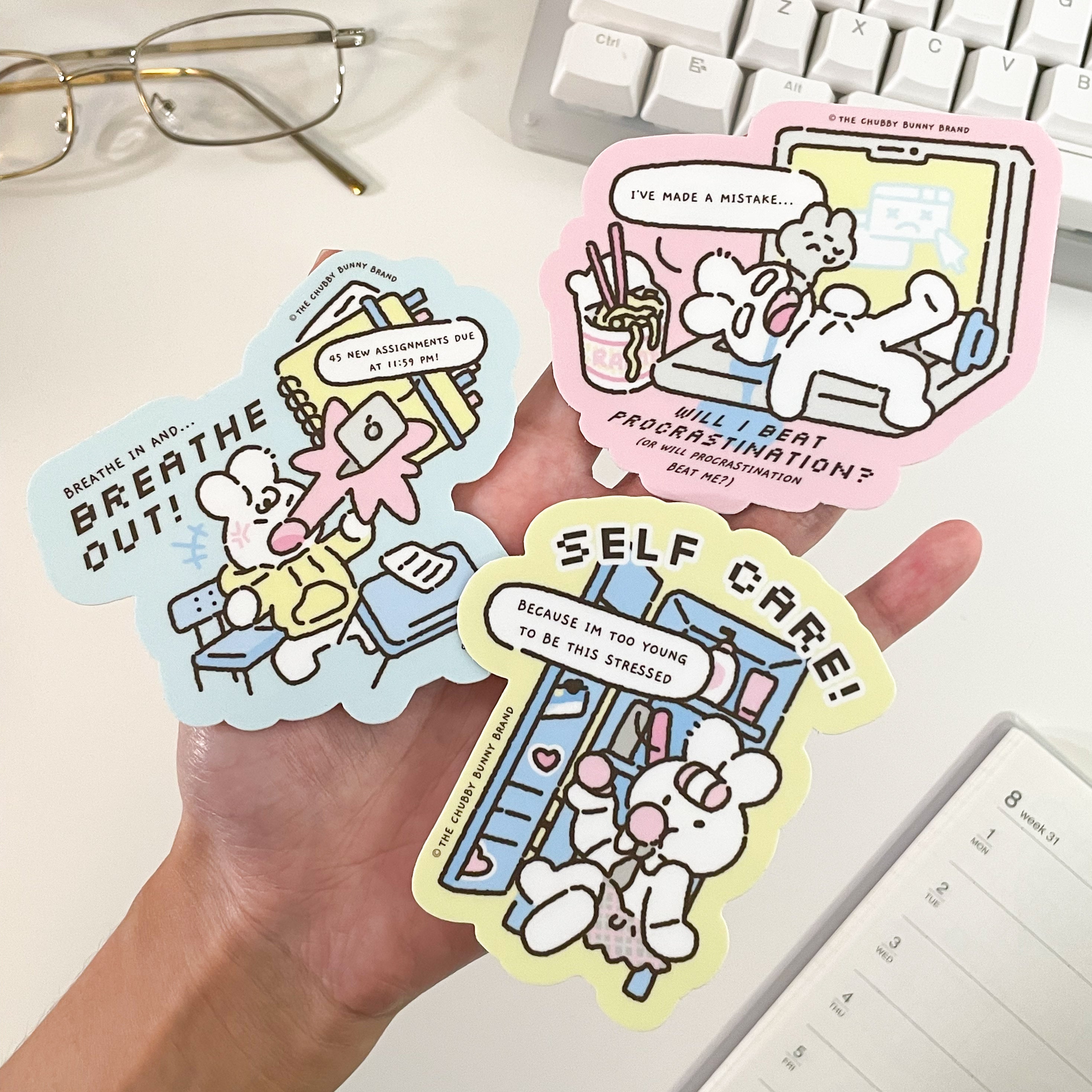 School Essentials Self Care Bundle Deal - Vinyl Stickers