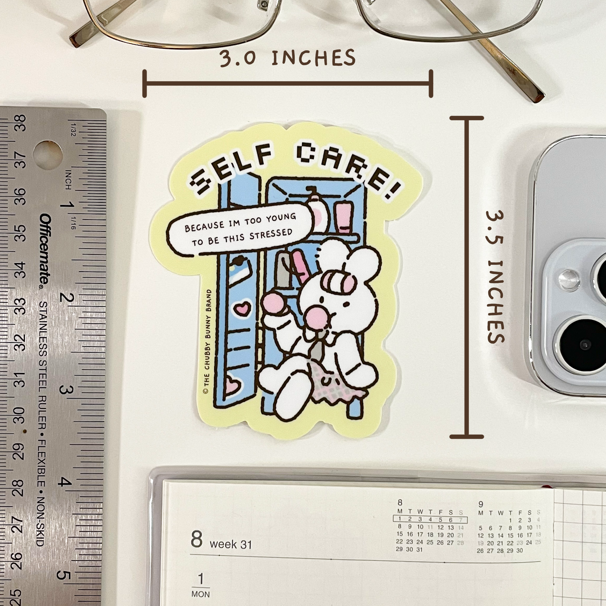 Self Care Motto Vinyl Sticker