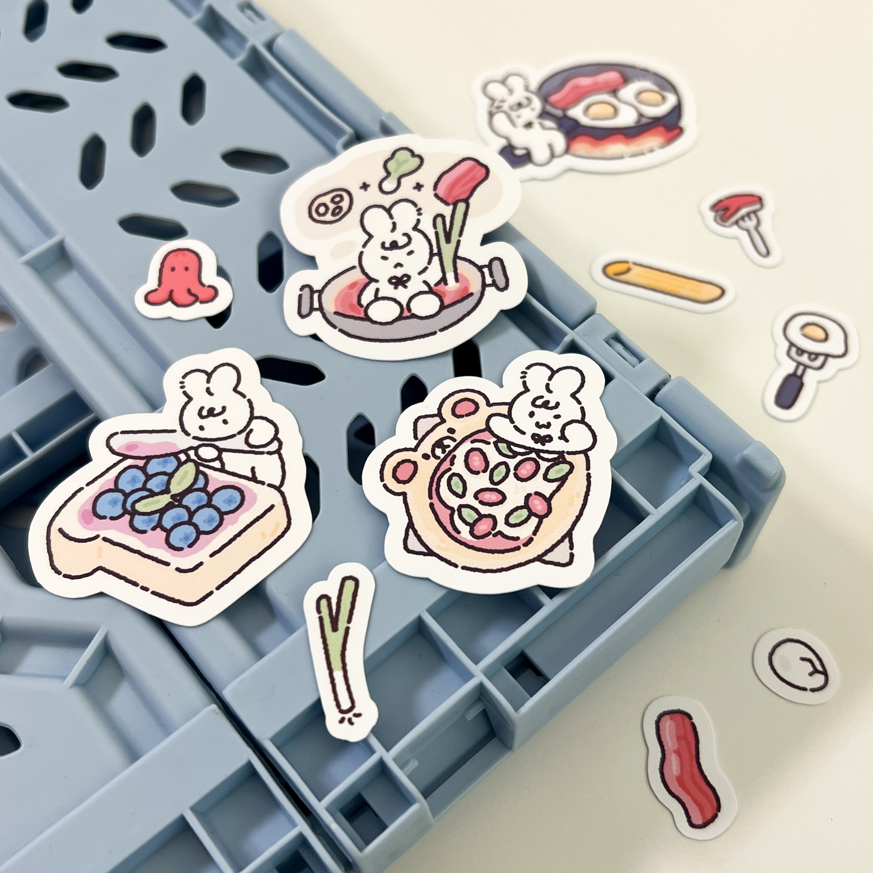 Healthy Eats Sticker Flakes and Tin