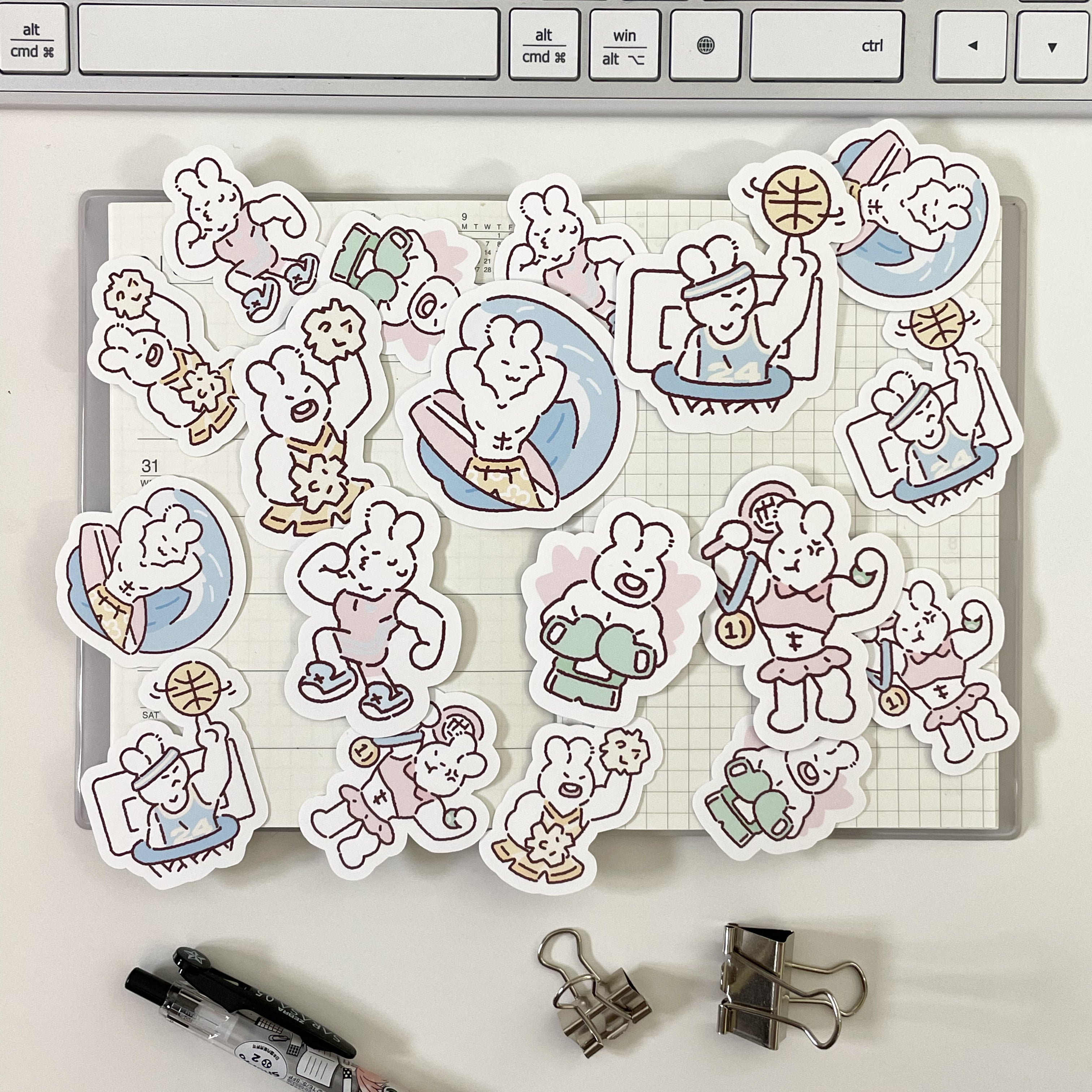 Stay Active Sticker Flakes 18pc