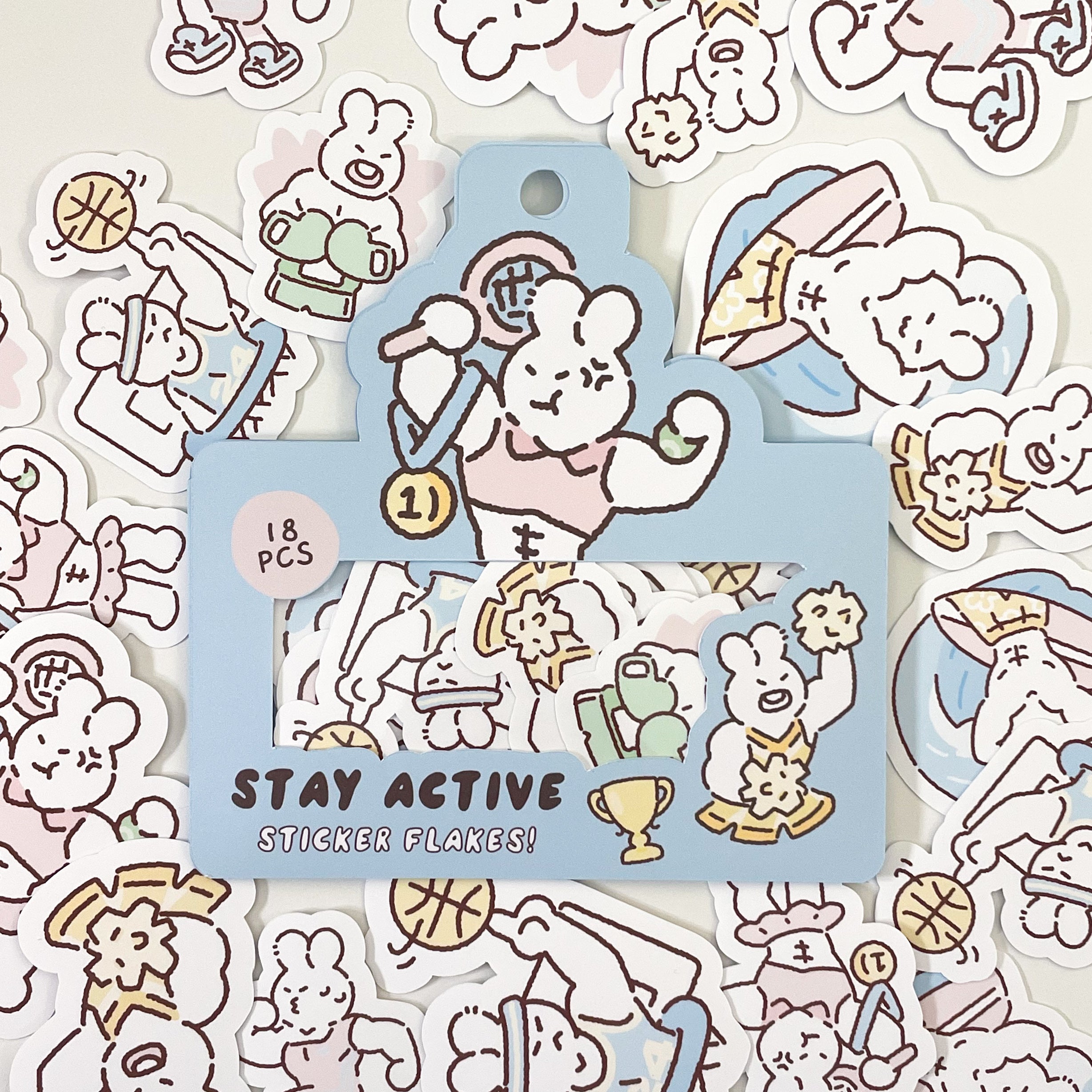 Stay Active Sticker Flakes 18pc