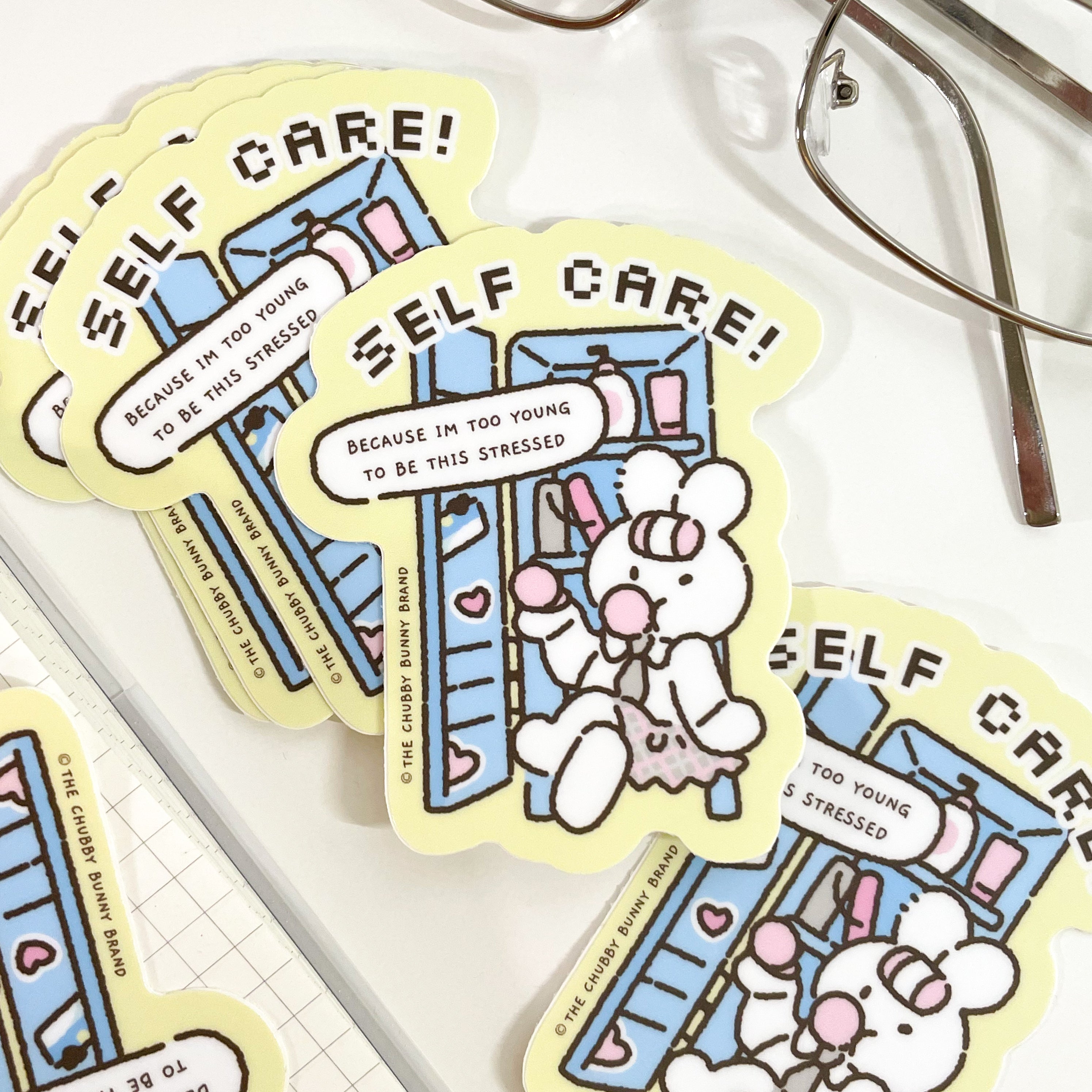 Self Care Motto Vinyl Sticker