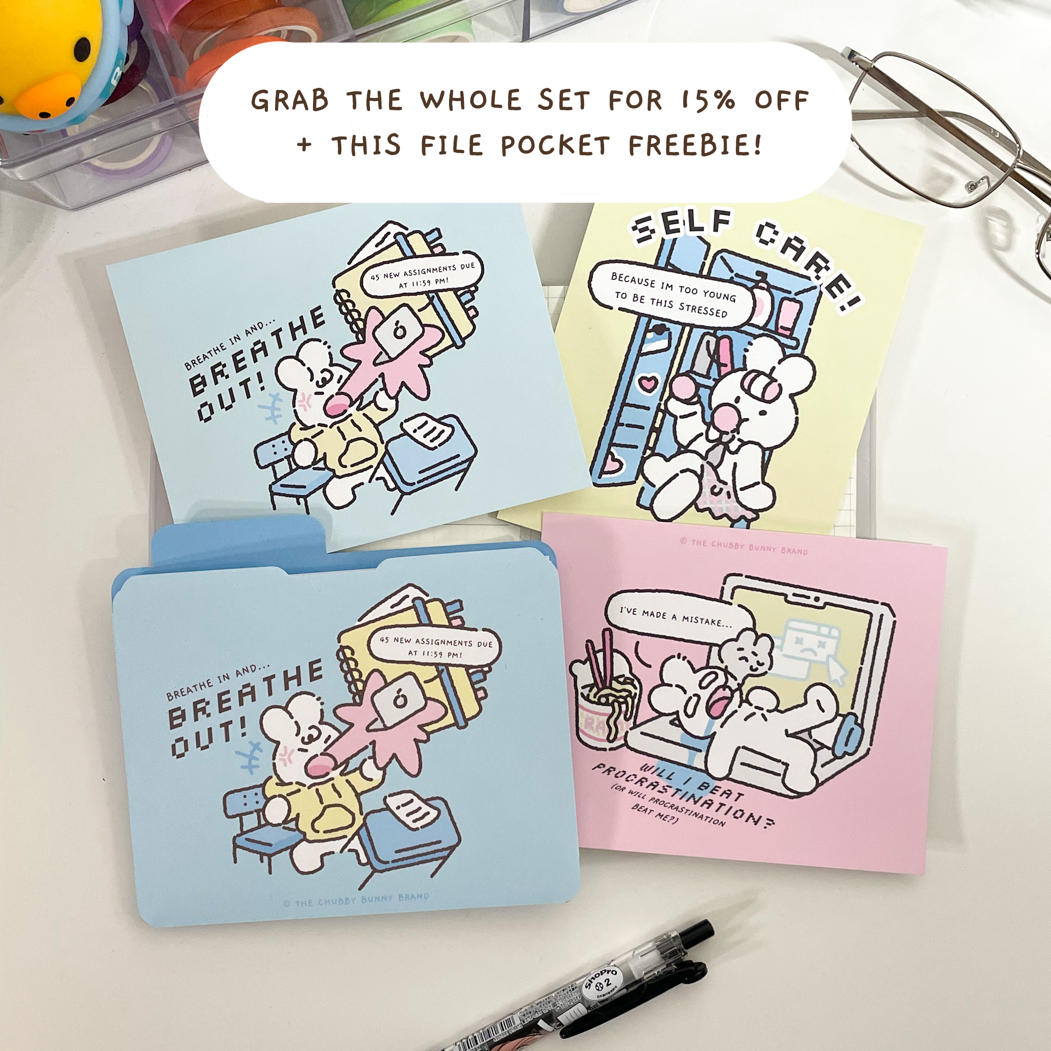 School Essentials Self Care Bundle Deal - Art Prints