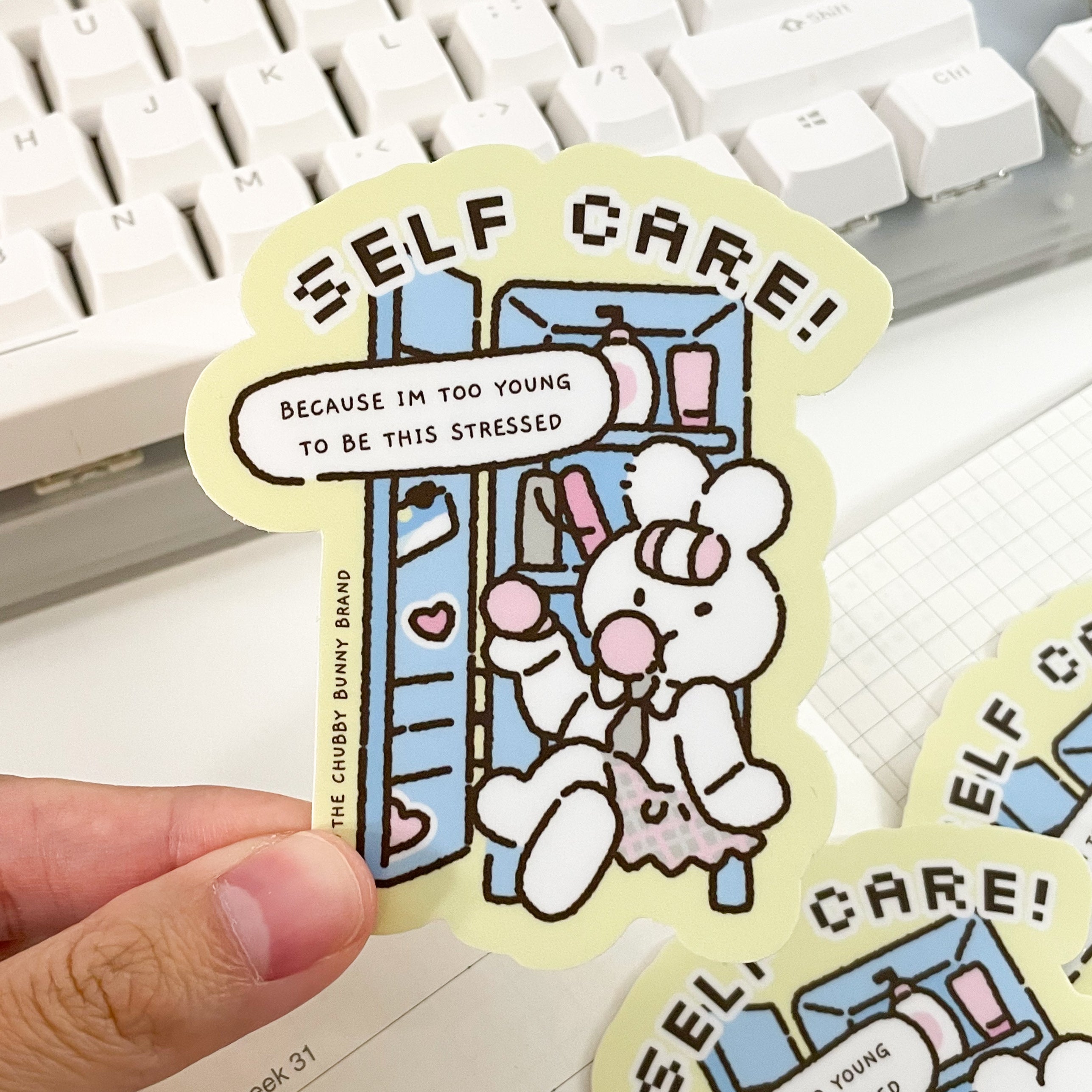 Self Care Motto Vinyl Sticker