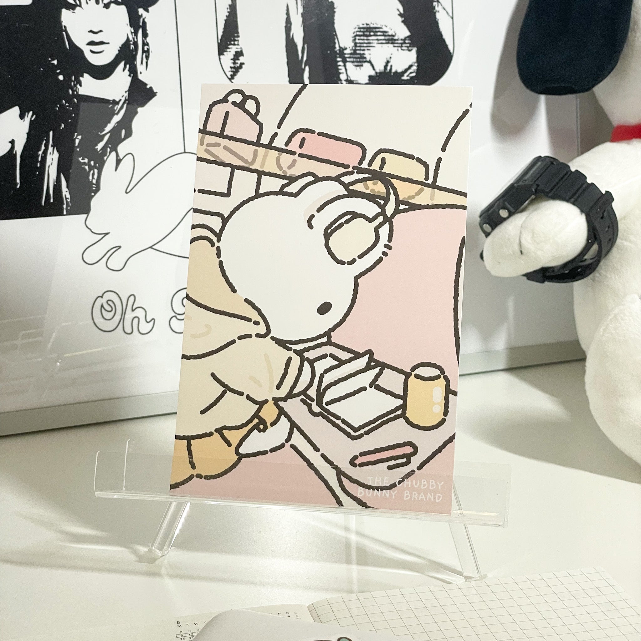 Self Care Journaling Bun Art Print