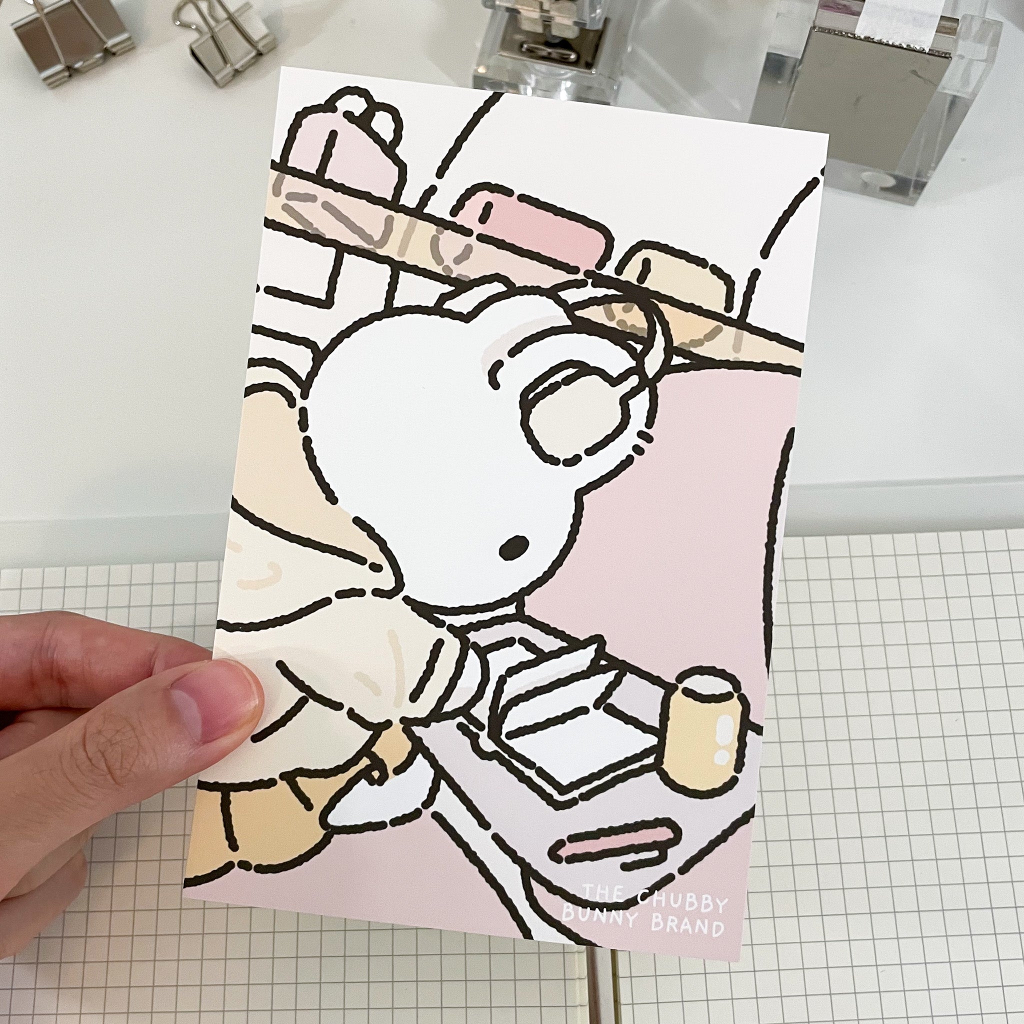 Self Care Journaling Bun Art Print