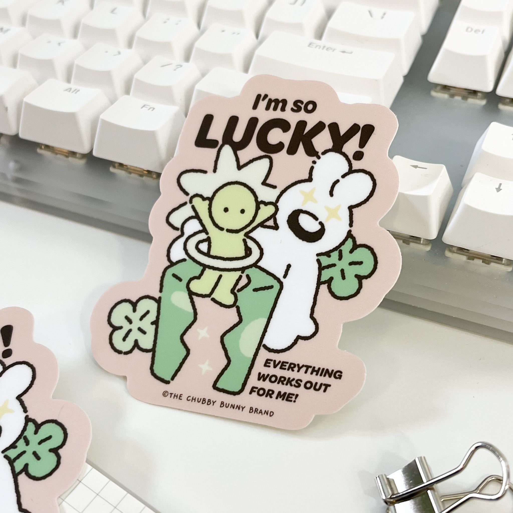 I'm So Lucky Vinyl Sticker