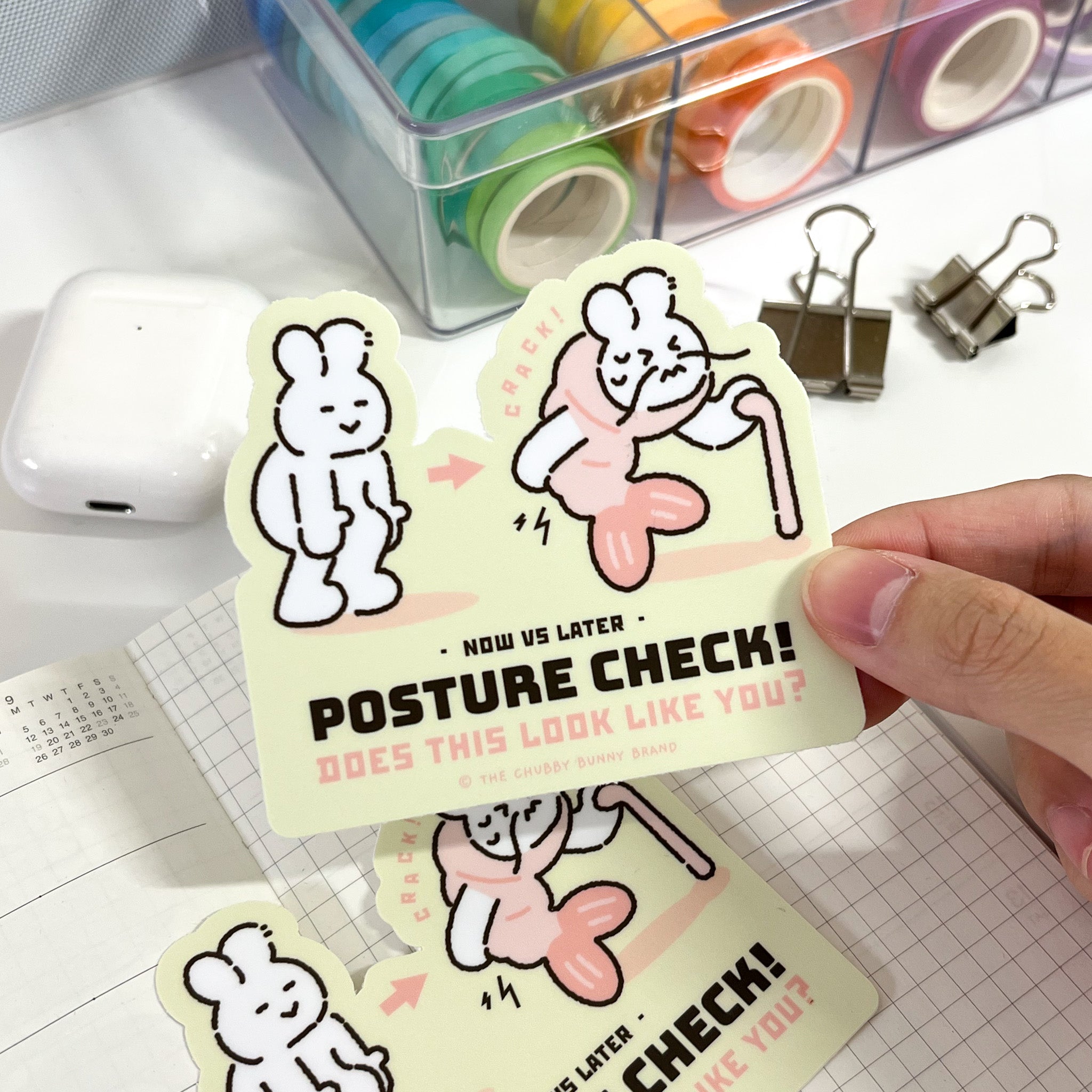 Posture Check Vinyl Sticker