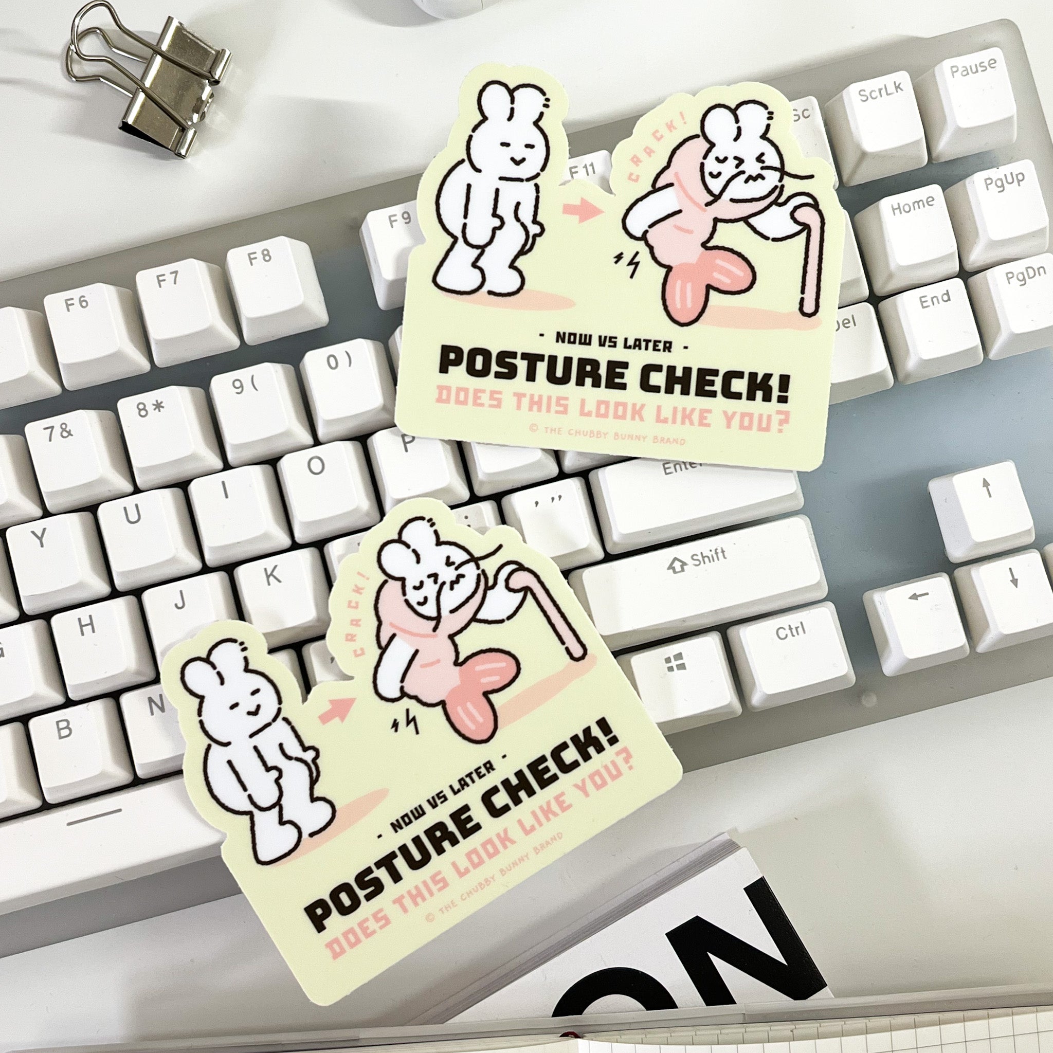 Posture Check Vinyl Sticker