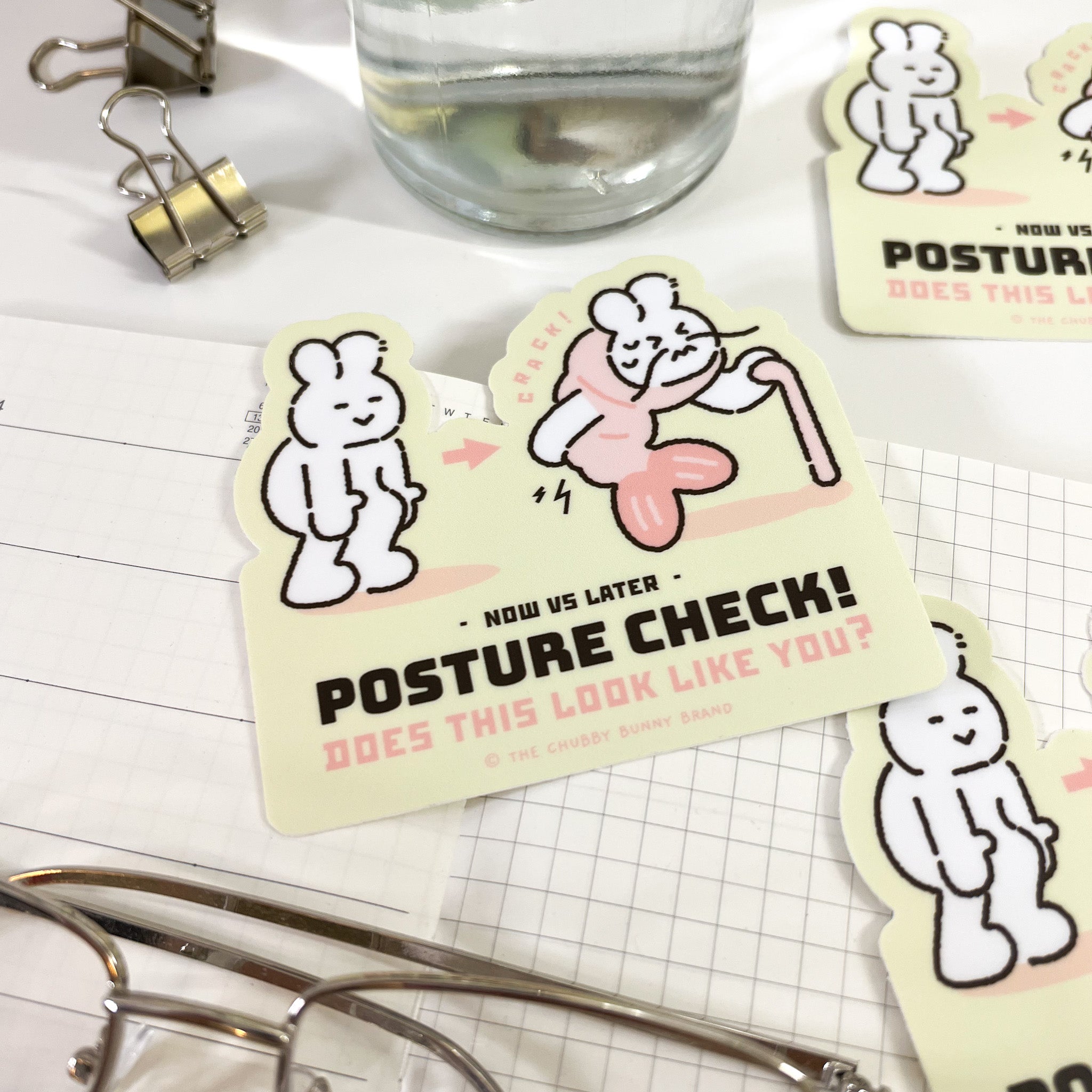 Posture Check Vinyl Sticker