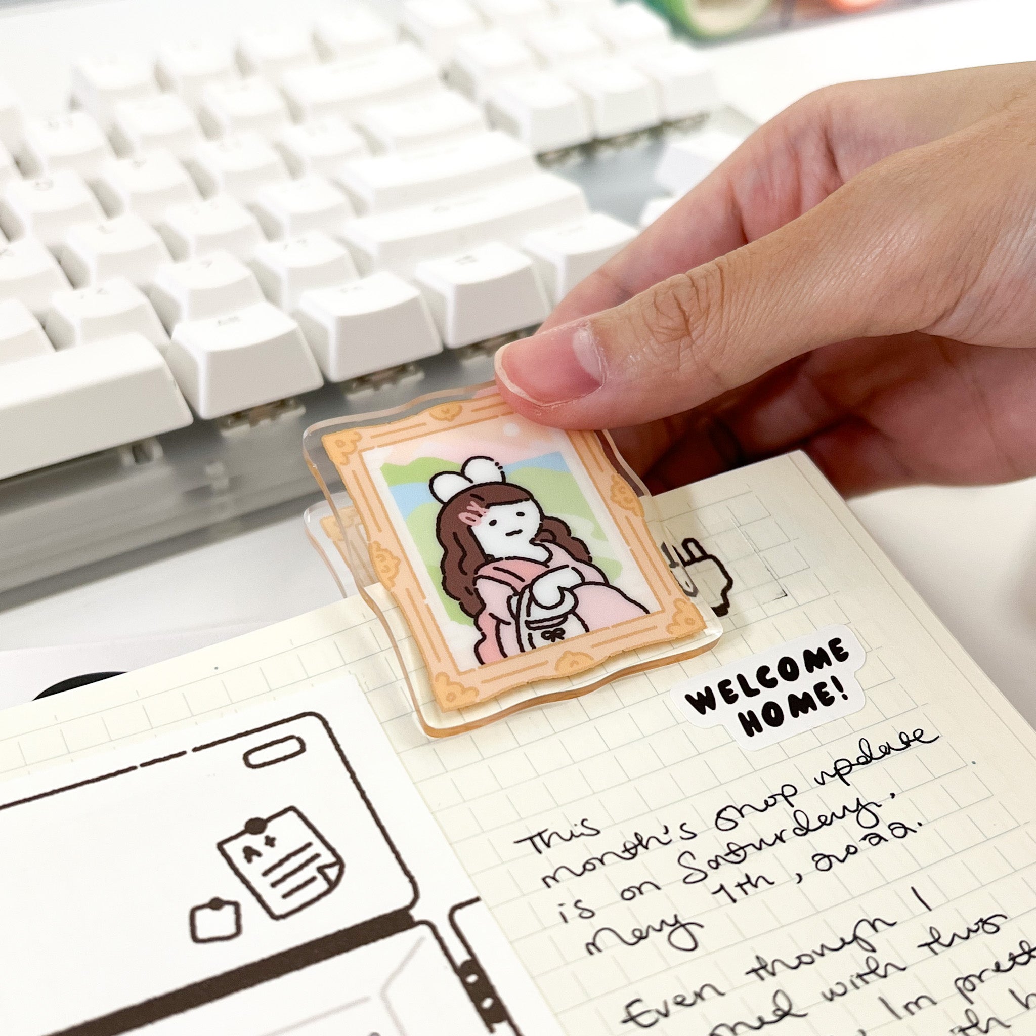 Mona Lisa Acrylic Clip