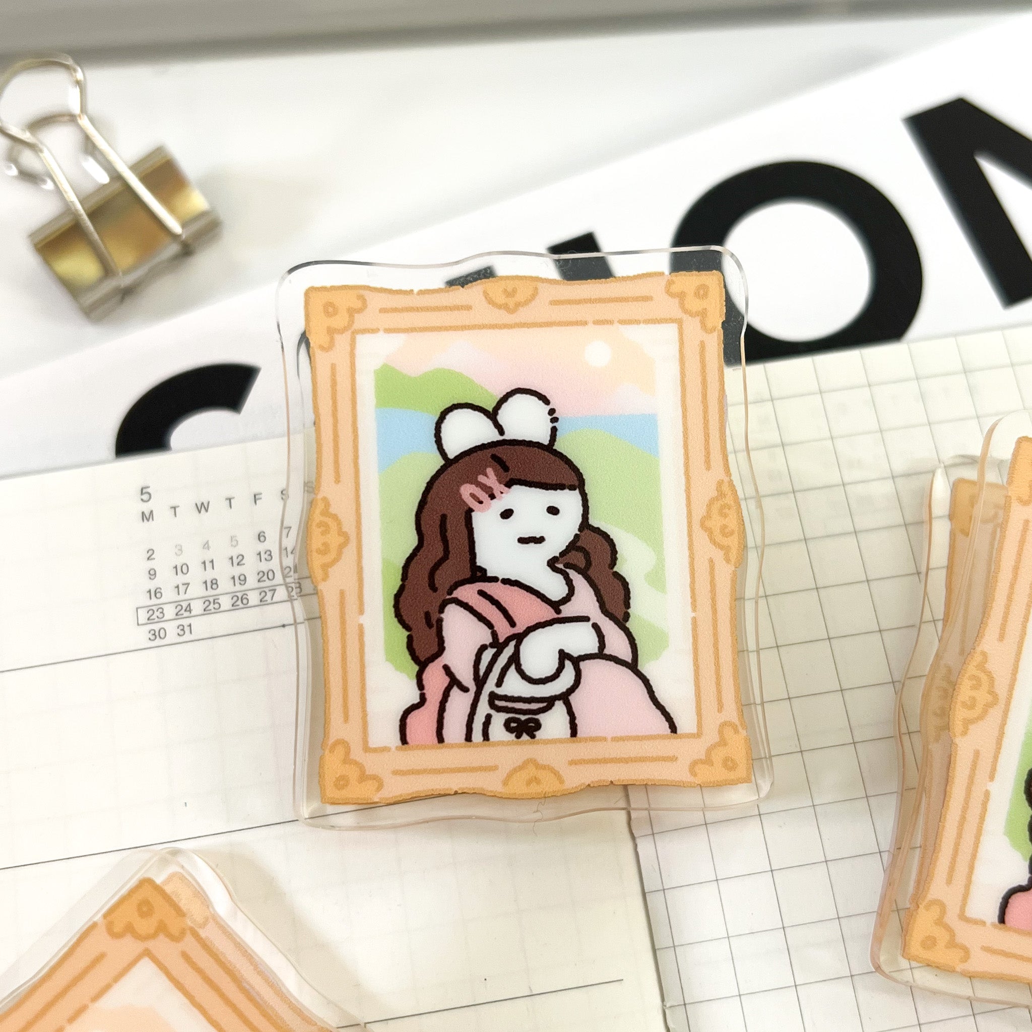 Mona Lisa Acrylic Clip