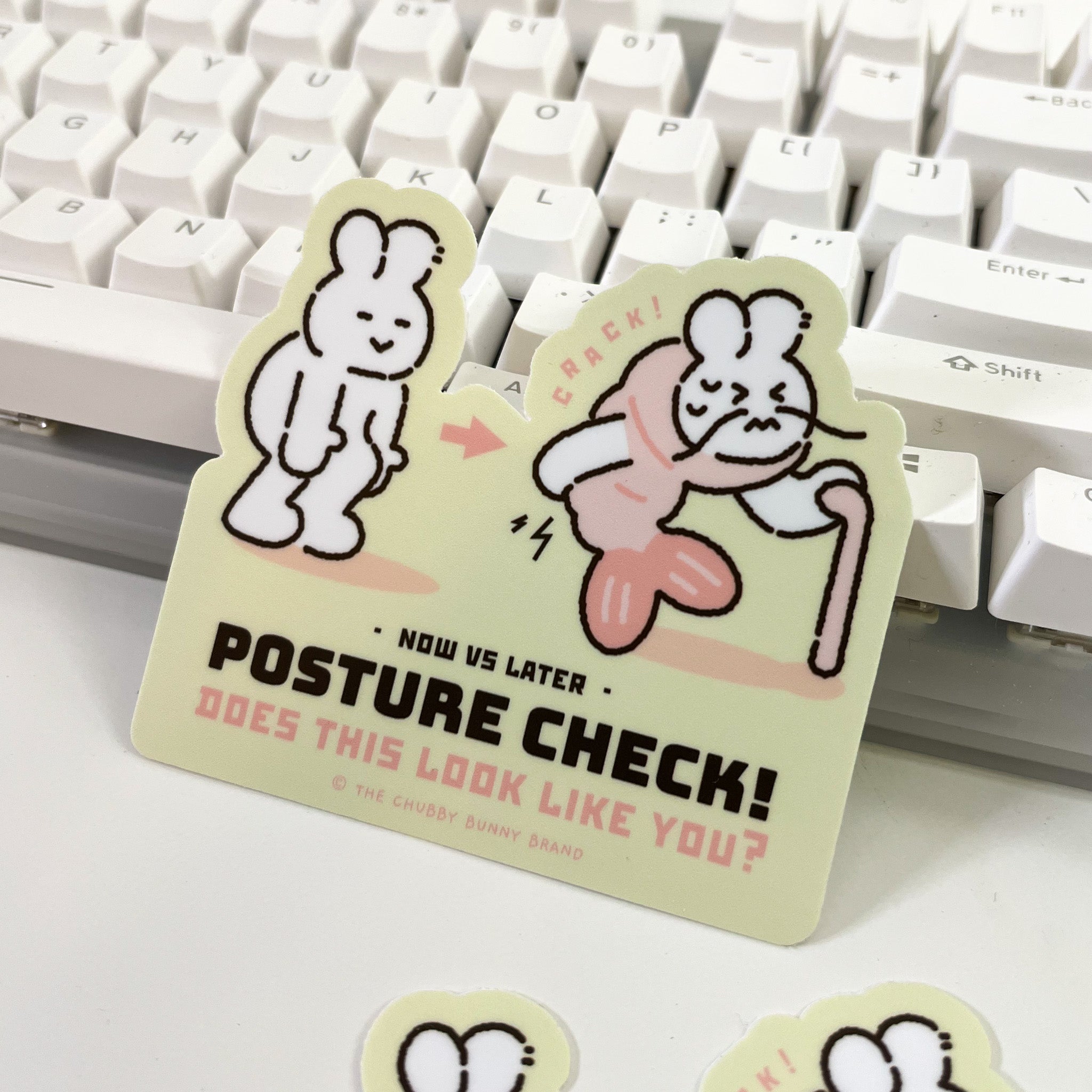 Posture Check Vinyl Sticker