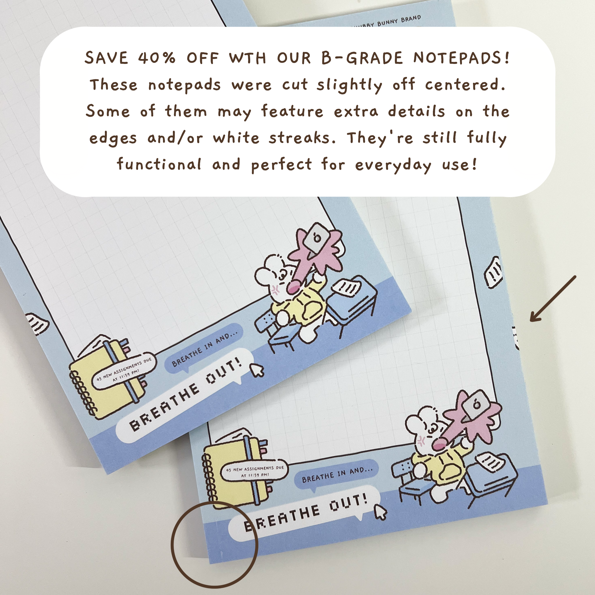 Breathe In Breathe Out Memo Pad