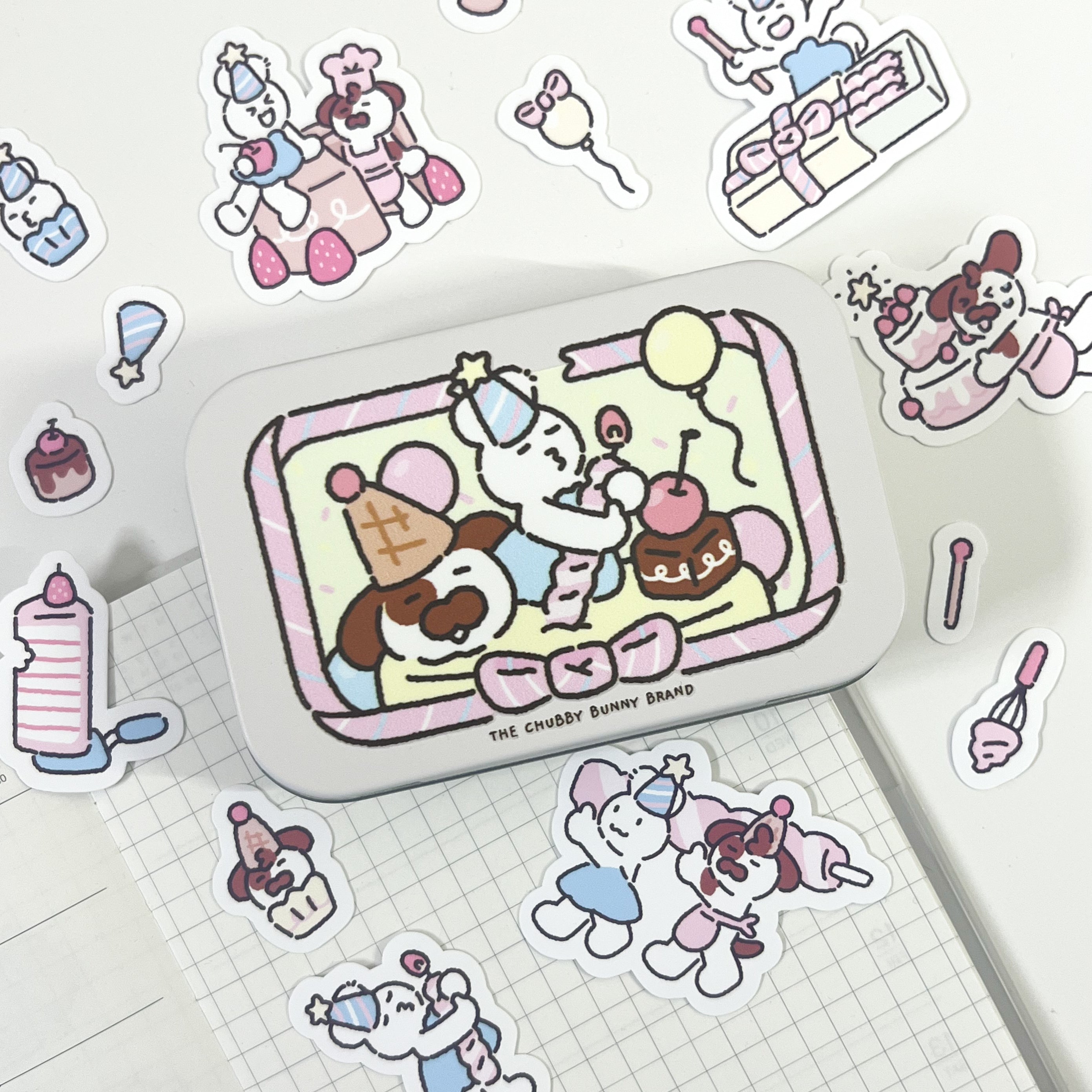 Birthday Wishes Sticker Flakes and Tin