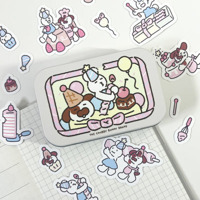 Birthday Wishes Sticker Flakes and Tin