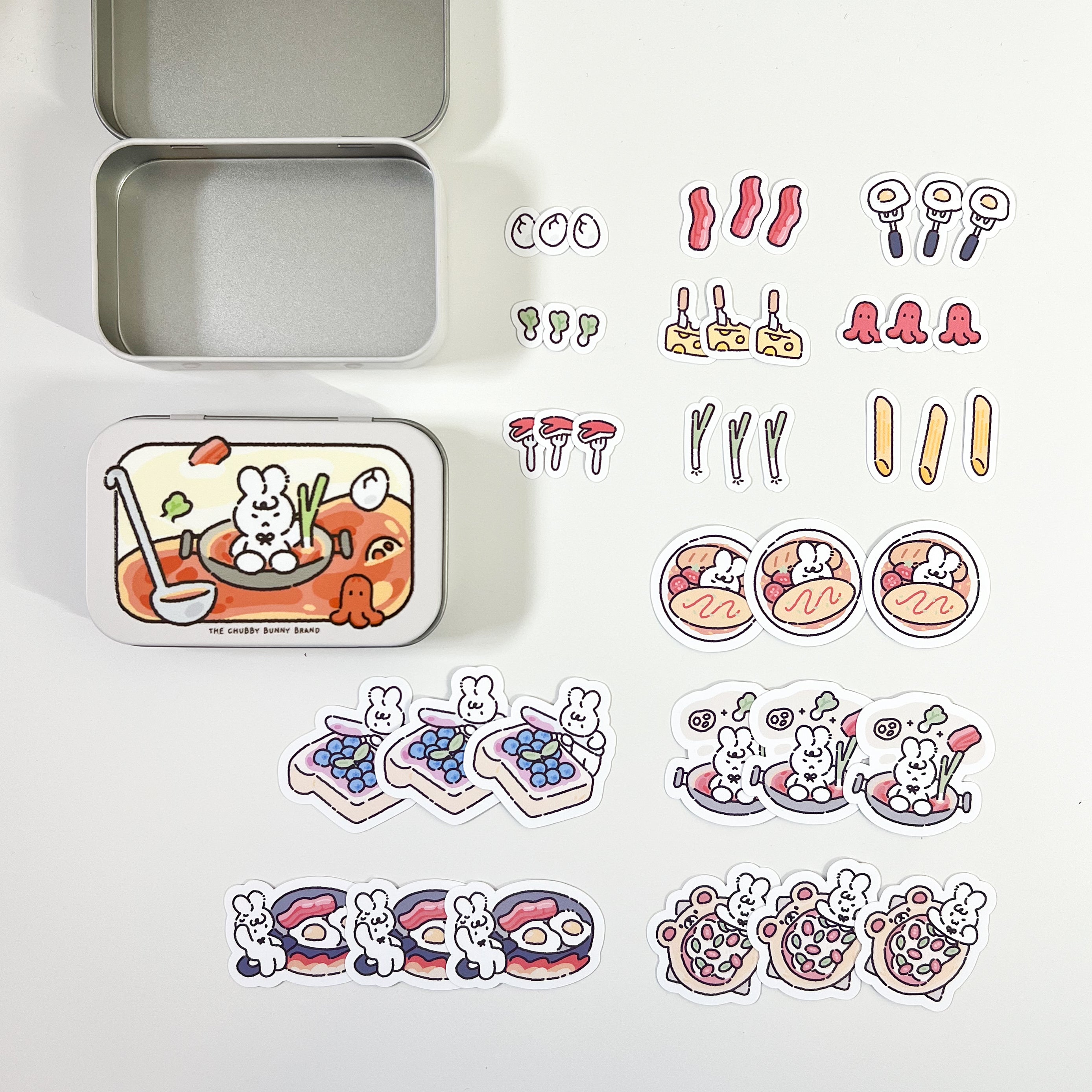 Healthy Eats Sticker Flakes and Tin