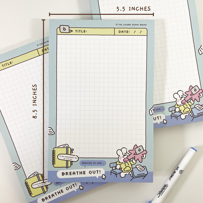 Breathe In Breathe Out Memo Pad A9