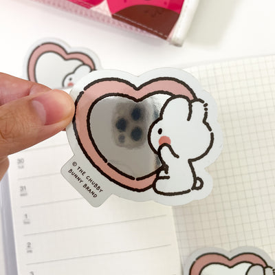 Self Love Heart Mirror Mini Vinyl Sticker
