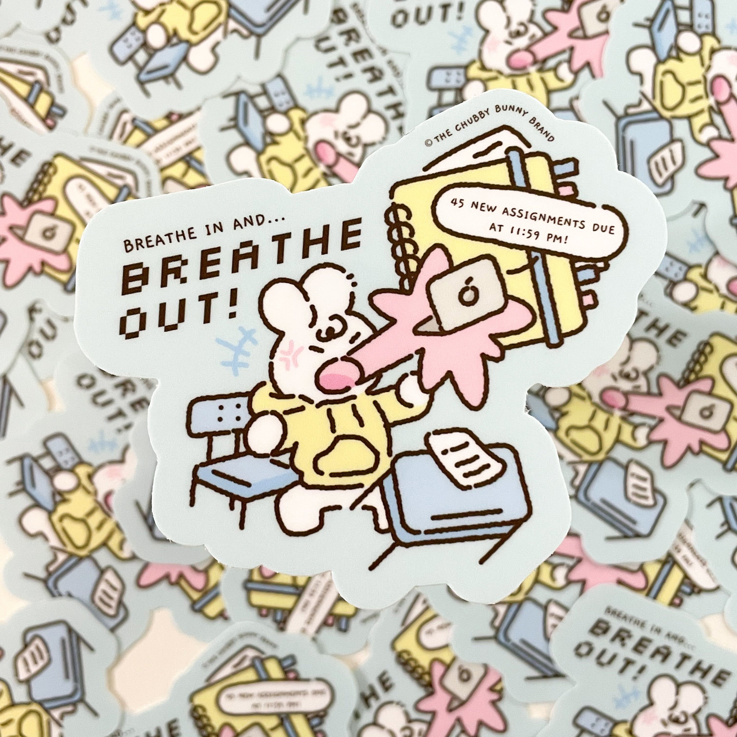 Breathe In Breathe Out Vinyl Sticker