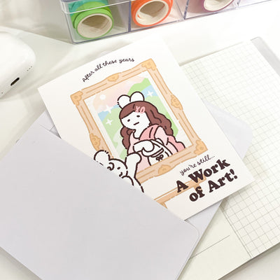 You're a Work of Art Mona Lisa Birthday Card Set