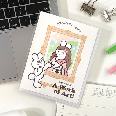 You're a Work of Art Mona Lisa Birthday Card Set