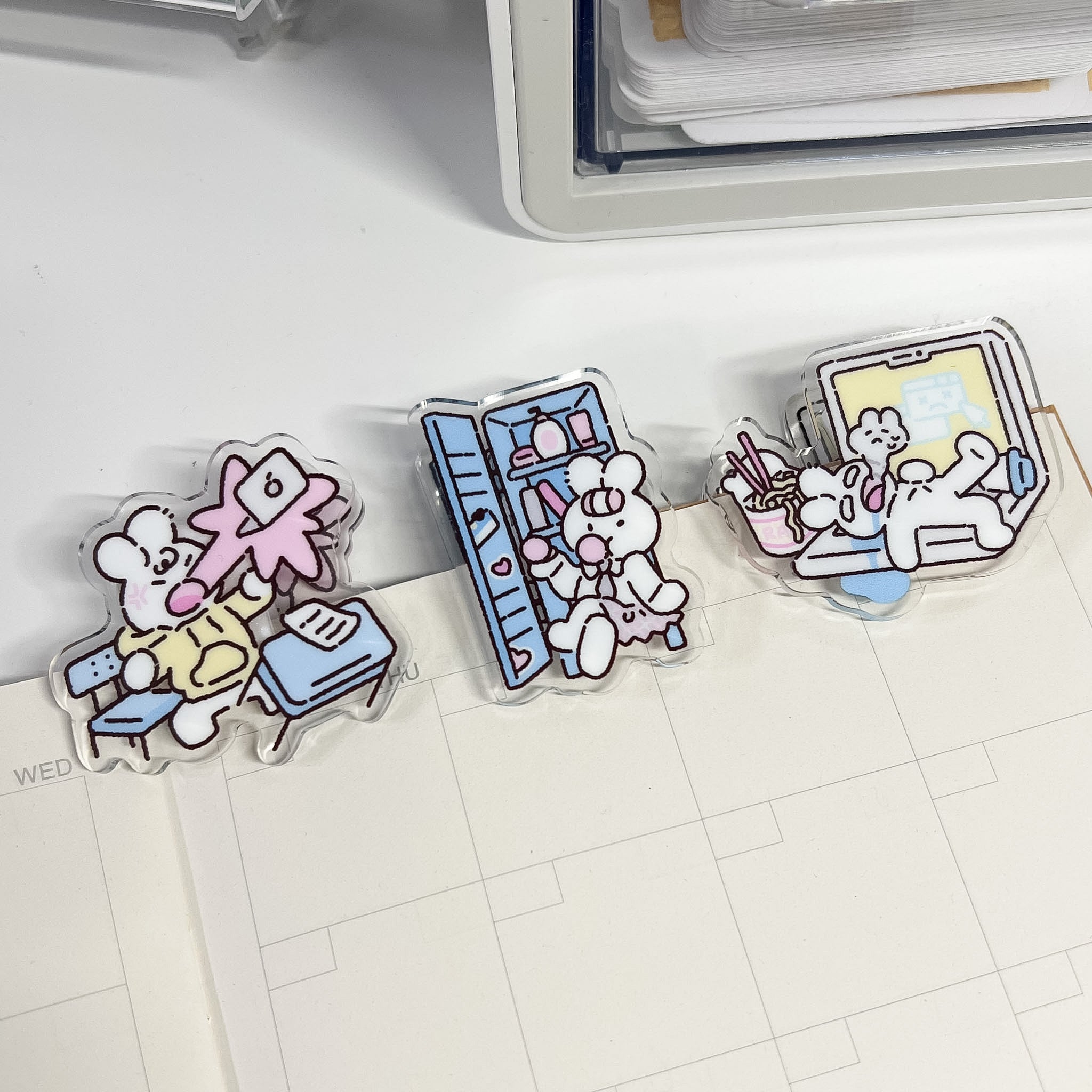 School Essentials Acrylic Clip Set