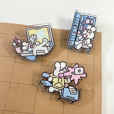 School Essentials Acrylic Clip Set