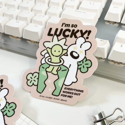 I'm So Lucky Vinyl Sticker