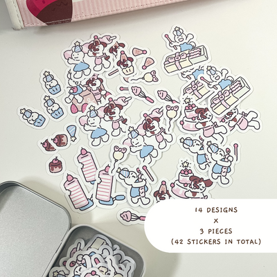 Birthday Wishes Sticker Flakes and Tin