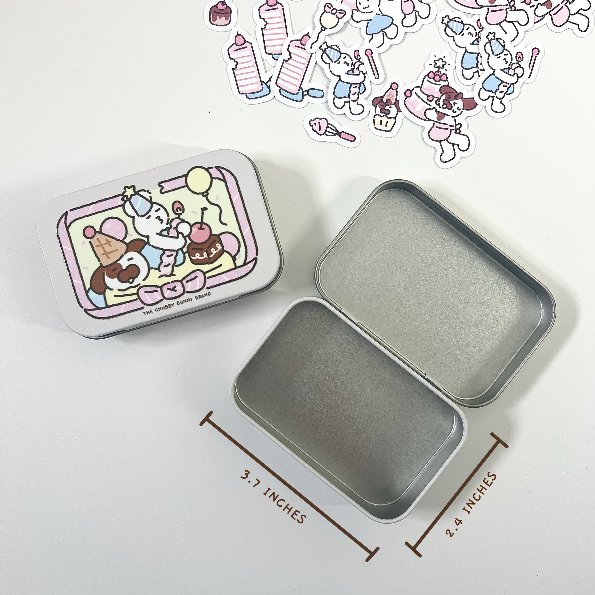 Birthday Wishes Sticker Flakes and Tin