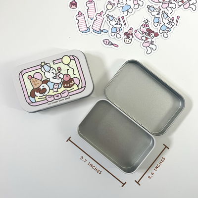 Birthday Wishes Sticker Flakes and Tin
