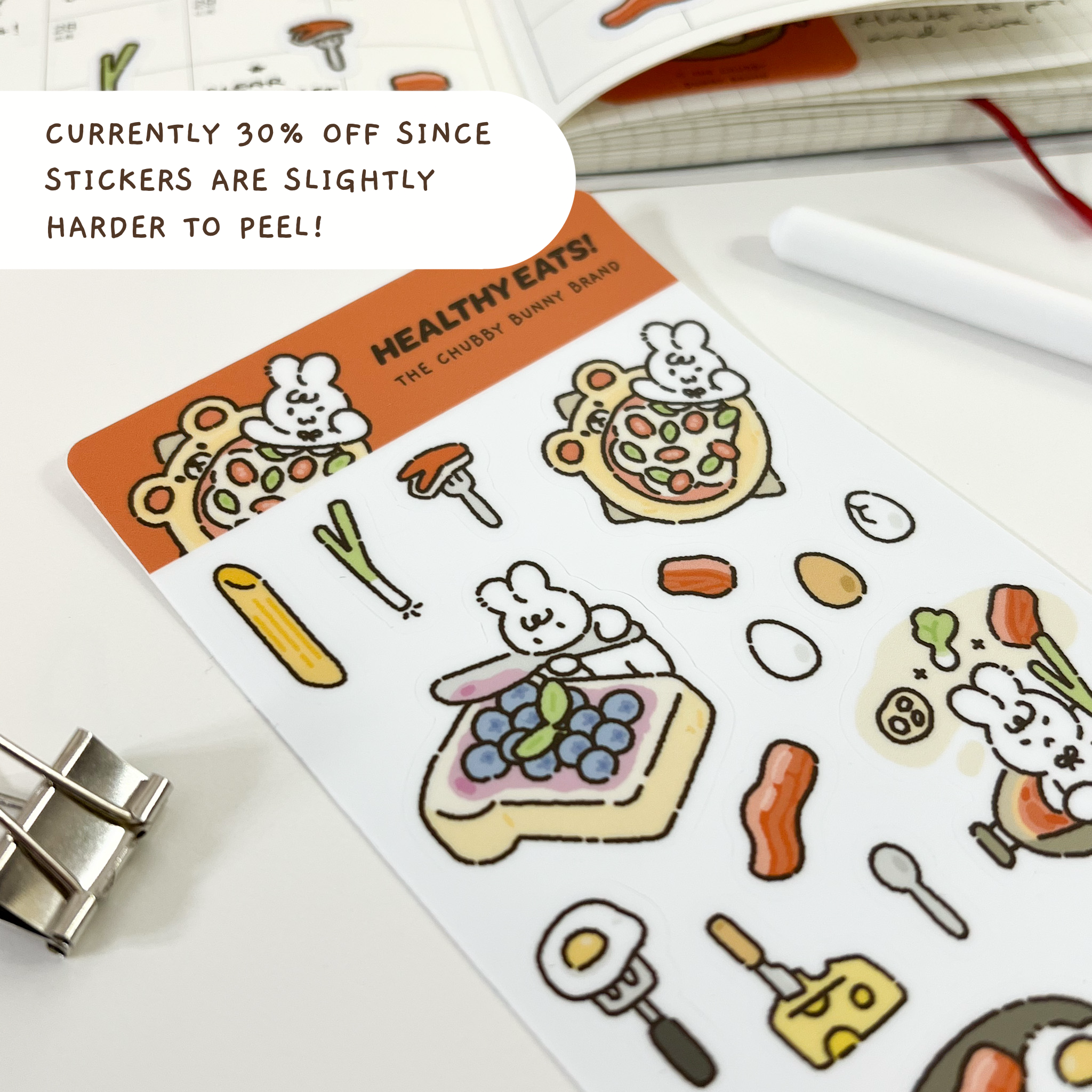 Healthy Eats Vinyl Sticker Sheet [B-Grade]