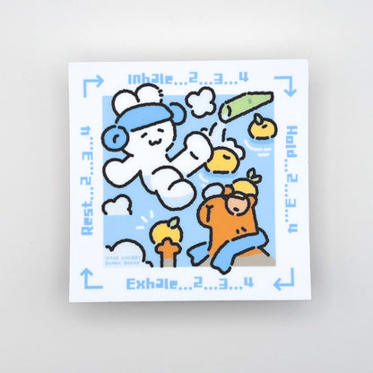 Box Breathing Technique Vinyl Sticker