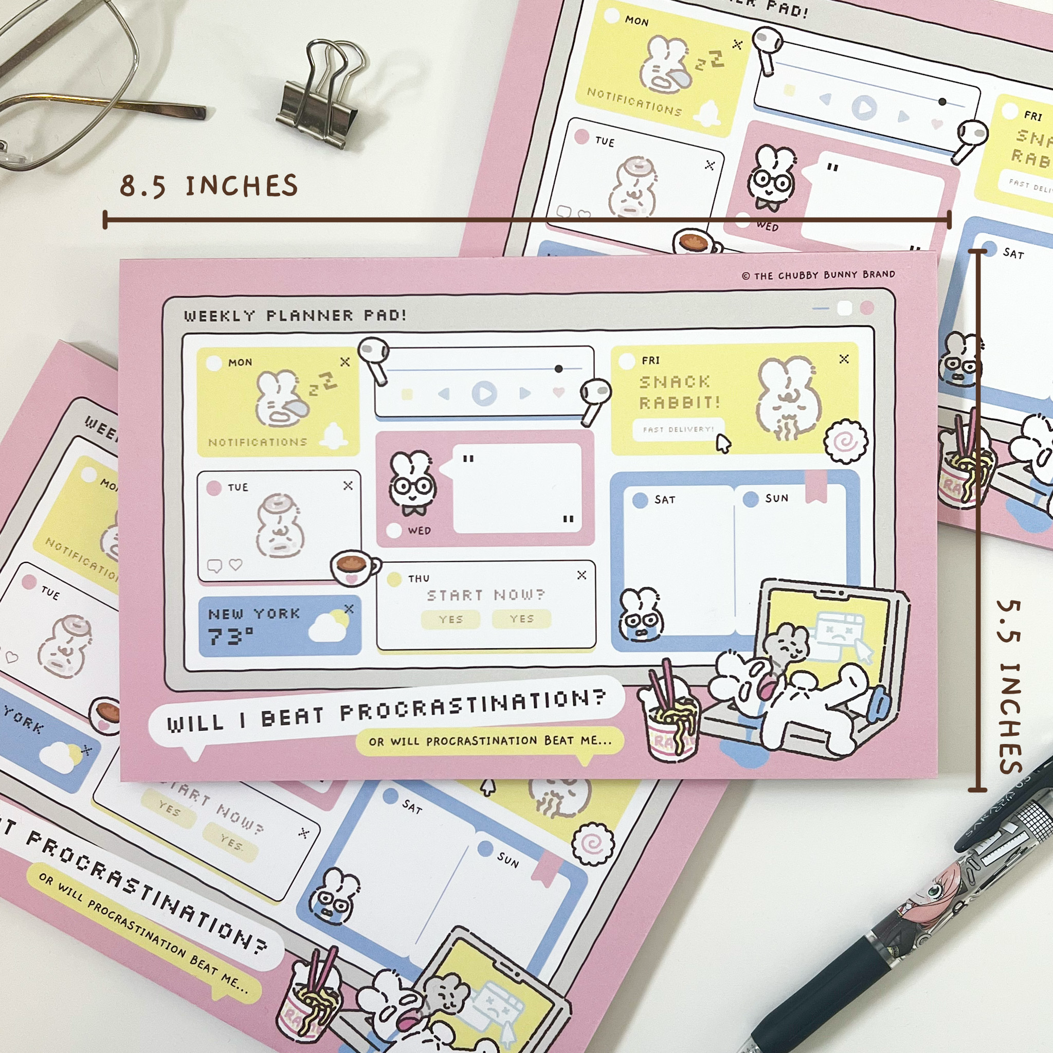 Anti-Procrastination Weekly Planner Notepad