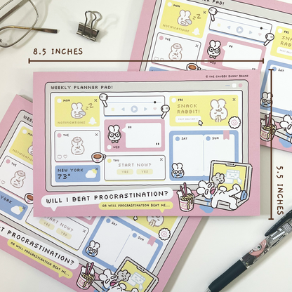 Anti-Procrastination Weekly Planner Notepad