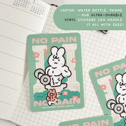 No Pain No Gain Workout Vinyl Sticker