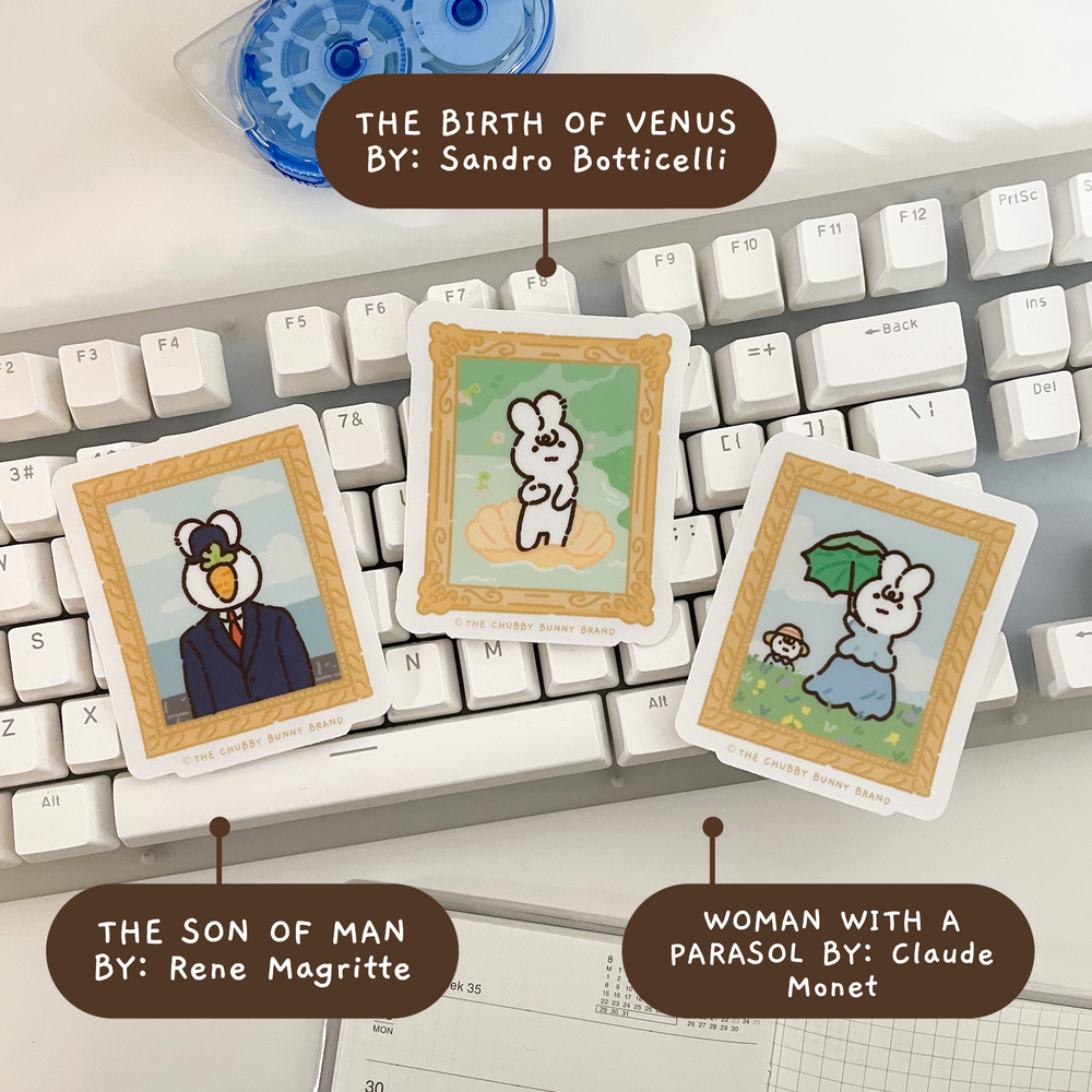 Famous Paintings Vinyl Stickers – The Chubby Bunny Brand