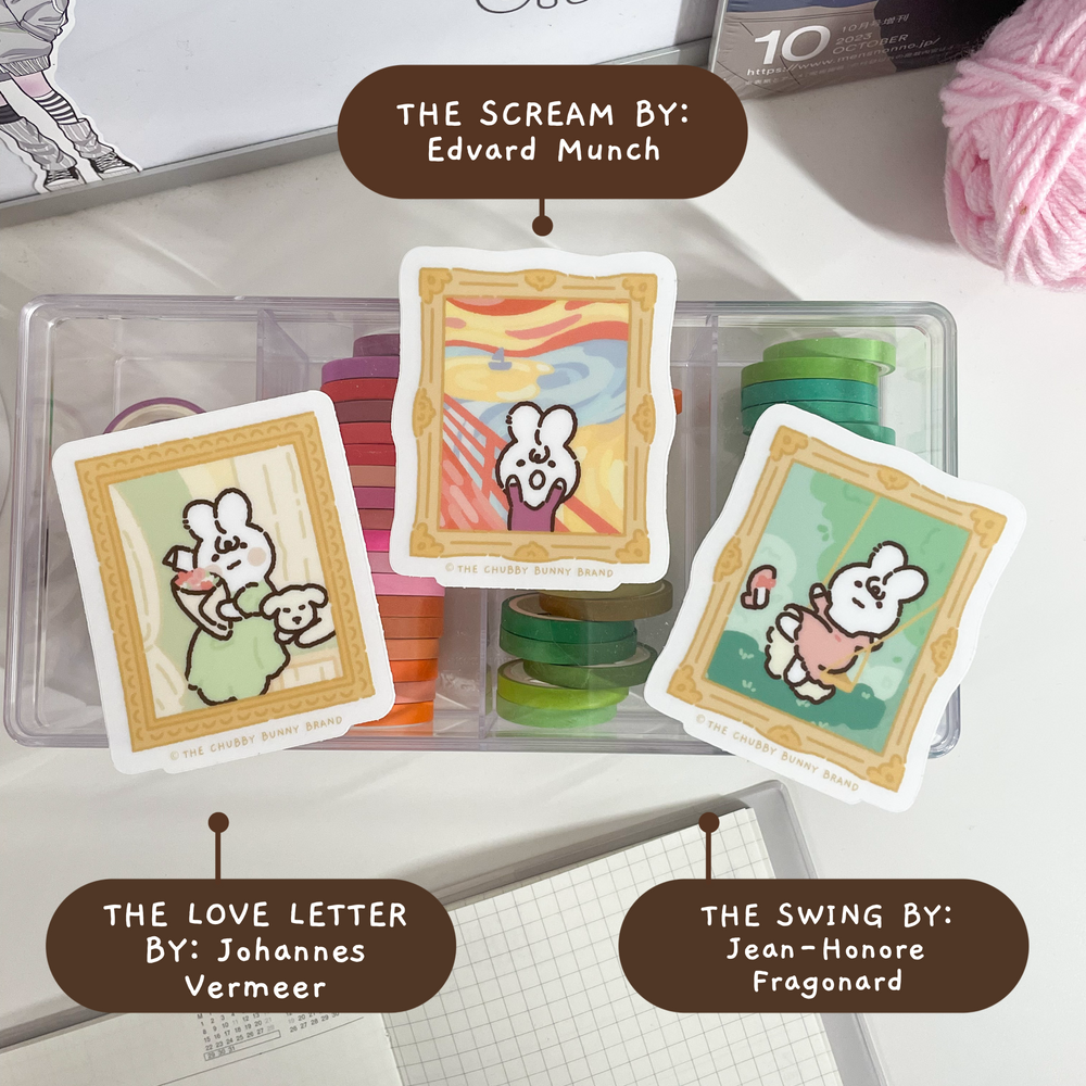 Famous Paintings Vinyl Stickers – The Chubby Bunny Brand